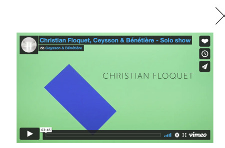 Christian Floquet - Exposition, Saint Etienne